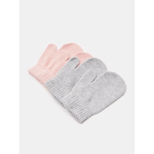 Sinsay - Rękawiczki 2 pack - Różowy Sinsay Jeden rozmiar Sinsay