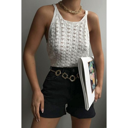 Top HELZIA WHITE M promocja Ivet Shop