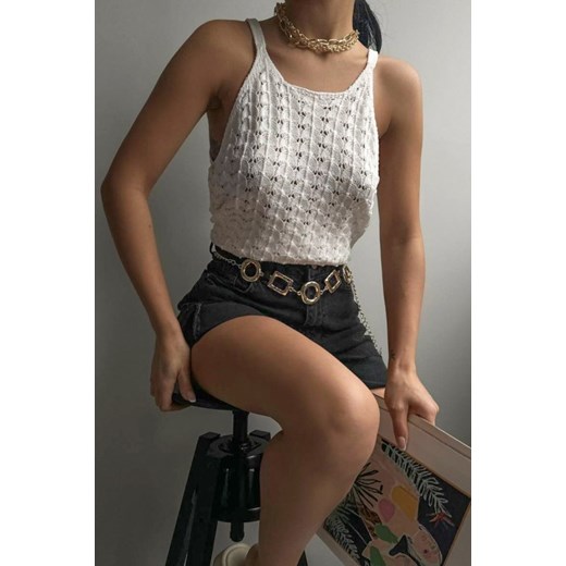 Top HELZIA WHITE M promocja Ivet Shop
