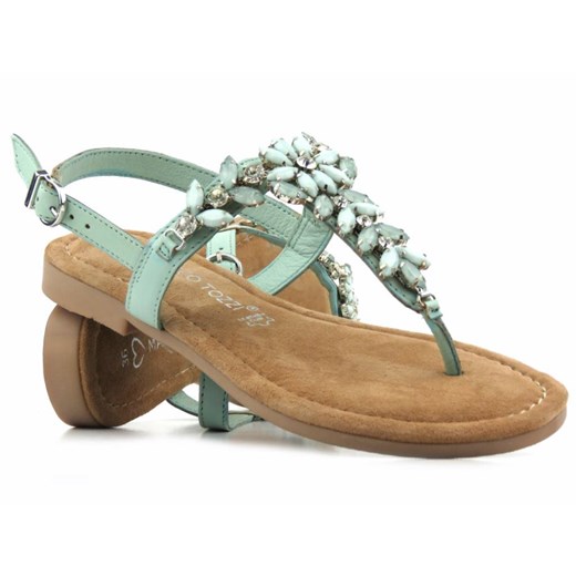 Sandały damskie, japonki z kryształkami - Marco Tozzi 2-28188-20 ze sklepu ulubioneobuwie w kategorii Sandały damskie - zdjęcie 155931879