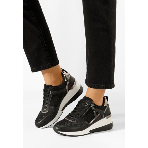 Czarne sneakersy damskie Rafina V2 ze sklepu Zapatos w kategorii Buty sportowe damskie - zdjęcie 155935797