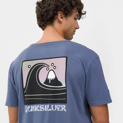 Męski t-shirt z nadrukiem Quiksilver Pastime Paradise - niebieski Quiksilver S Sportstylestory.com
