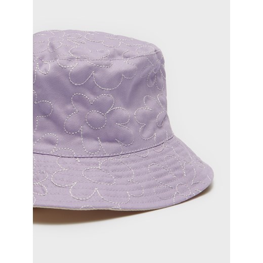 Kapelusz bucket hat z pikowaniem w kwiaty - Niebieski House S House