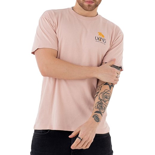 T-shirt męski różowy Vans z krótkim rękawem 