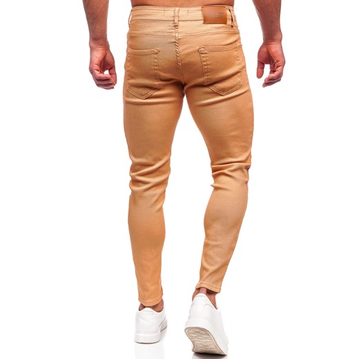 Camelowe spodnie materiałowe męskie Denley GT-S 32/M okazyjna cena Denley
