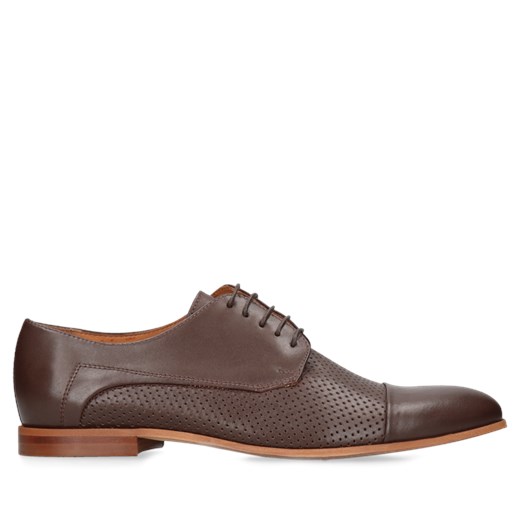 Brązowe derby Hugo, Conhpol, CE5554-02, Konopka Shoes Conhpol 44 okazyjna cena Konopka Shoes