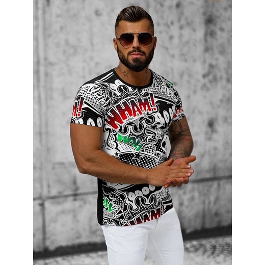 T-shirt męski czarny OZONEE O/T137/3Z Ozonee M ozonee.pl promocyjna cena