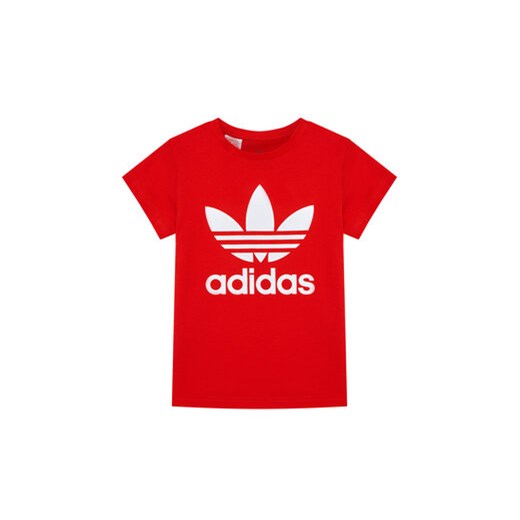 adidas T-Shirt Trefoil Tee H35619 Czerwony Regular Fit 9_10Y okazja MODIVO