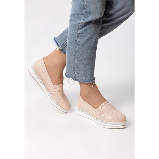 Różowe Slip On Jesen 37 wyprzedaż born2be.pl