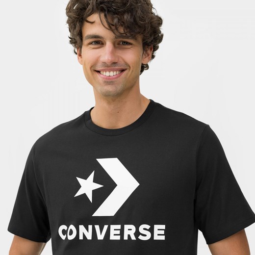 T-shirt męski Converse czarny z krótkimi rękawami 