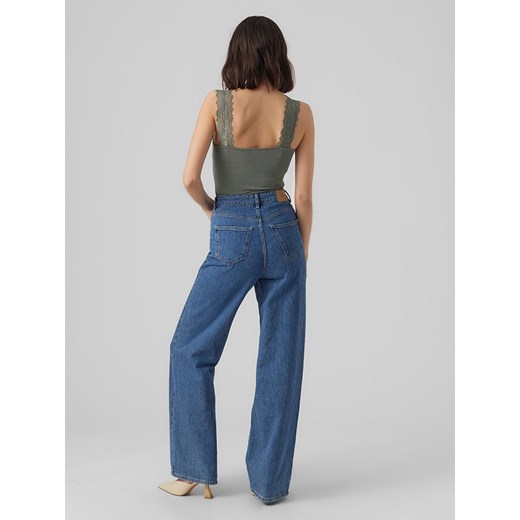 Top "Rosa" w kolorze ciemnozielonym Vero Moda XL okazja Limango Polska