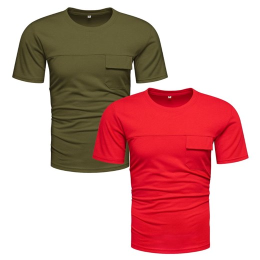 Zestaw 2-pak koszulek  męskich z kieszonką Recea ze sklepu Recea.pl w kategorii T-shirty męskie - zdjęcie 156013855