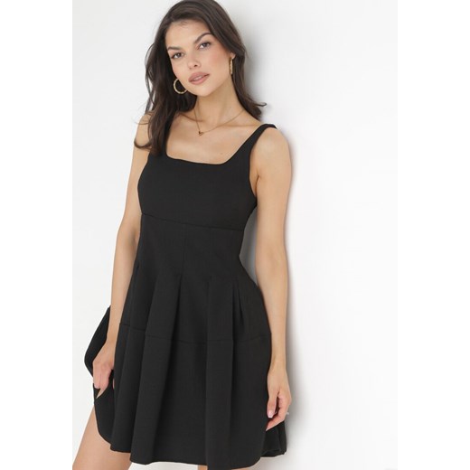 Czarna Sukienka Mini na Ramiączkach Azrani ze sklepu Born2be Odzież w kategorii Sukienki - zdjęcie 156014988
