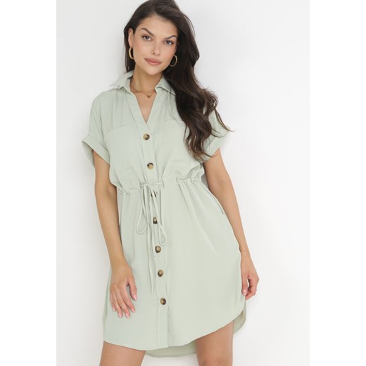 Sukienka Born2be casual z kołnierzykiem 