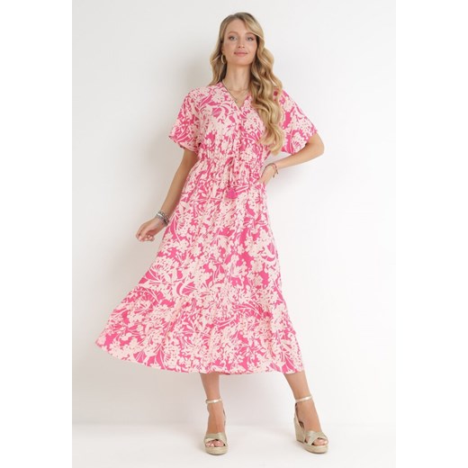 Różowa Sukienka Gertisa ze sklepu Born2be Odzież w kategorii Sukienki - zdjęcie 156019479