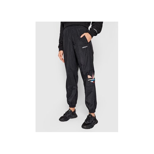 adidas Spodnie dresowe adicolor Shattered Trefoil H22863 Czarny Relaxed Fit 38 MODIVO wyprzedaż