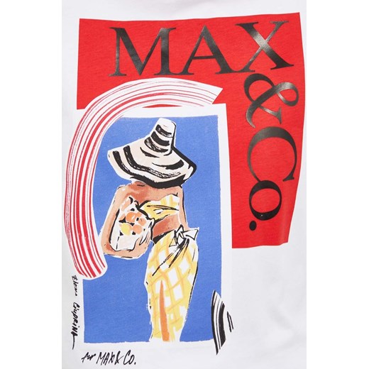 MAX&amp;Co. t-shirt bawełniany kolor biały XS ANSWEAR.com