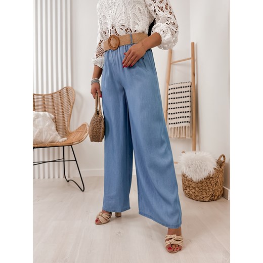 spodnie bello niebieskie uni ze sklepu UBRA w kategorii Spodnie damskie - zdjęcie 156023119
