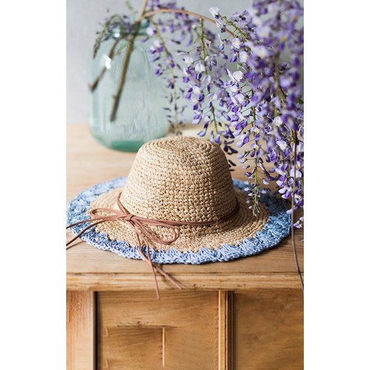 Babie lato kapelusz plażowy cz20214-2, Kolor beżowo-niebieski, Rozmiar uniwersalny, Art of Polo ze sklepu Primodo w kategorii Kapelusze damskie - zdjęcie 156042027