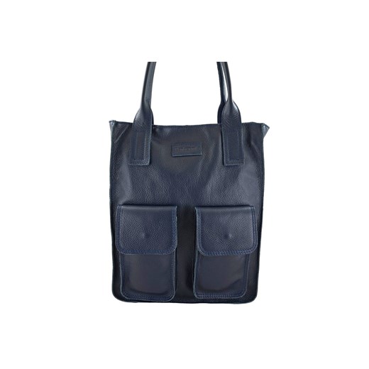 Torba shopper bag do pracy - Granatowa Barberini`s uniwersalny butyolivier