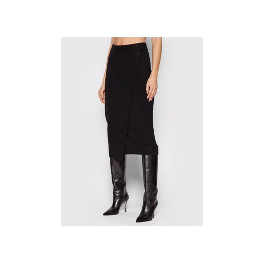 Vila Spódnica midi Olivinja 14060139 Czarny Regular Fit Vila L wyprzedaż MODIVO