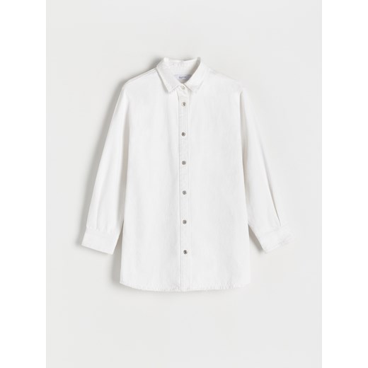 Reserved - Denimowa koszula - Biały Reserved S Reserved