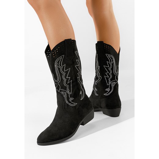 Czarne kozaki kowbojki damskie Dometa Zapatos 38 promocja Zapatos