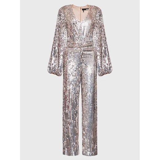 ROTATE Kombinezon Sequin RT2254 Srebrny Regular Fit Rotate 38 MODIVO