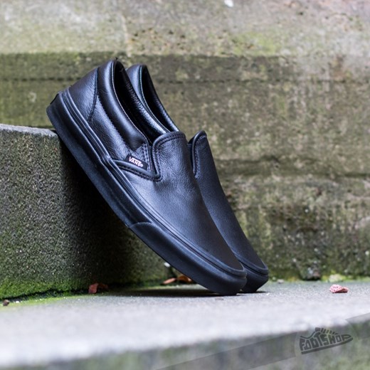 Vans Classic Slip- On (Premium Leather) Black/Mono footshop-pl brazowy klasyczny