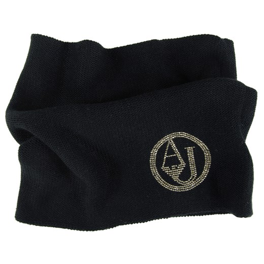 KOMIN ARMANI JEANS Z541L G2 12 WOMAN SCARF BLACK riccardo czarny błyszcząca