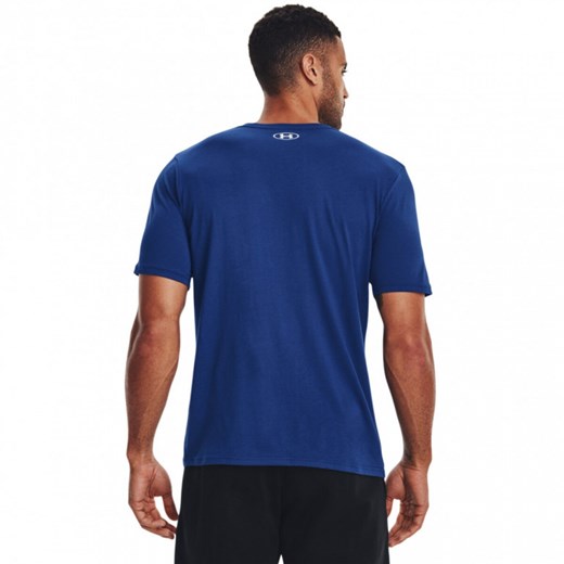 Męski t-shirt z nadrukiem UNDER ARMOUR SPORTSTYLE LOGO SS - niebieski Under Armour S Sportstylestory.com