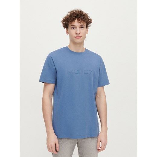 Luźna koszulka z nadrukiem Moody niebieska - Niebieski House XXL House