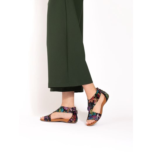 Kolorowe sandały Zyta, Conhpol Relax, RE2736-02, Konopka Shoes 36 Konopka Shoes