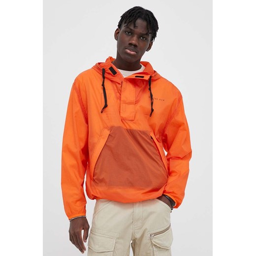 G-Star Raw kurtka męska kolor pomarańczowy przejściowa oversize ze sklepu ANSWEAR.com w kategorii Kurtki męskie - zdjęcie 156138149