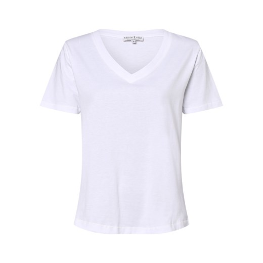 Marie Lund T-shirt damski Kobiety Bawełna biały jednolity ze sklepu vangraaf w kategorii Bluzki damskie - zdjęcie 156144665