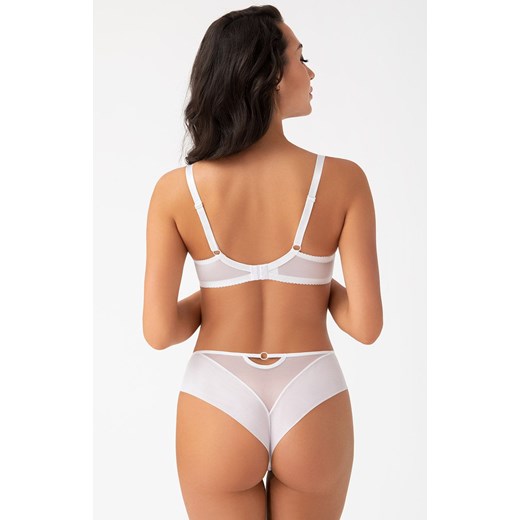K496 Paradise biały biustonosz miękki z paskami, Kolor biały, Rozmiar 95E, Gorsenia ze sklepu Intymna w kategorii Biustonosze - zdjęcie 156147096