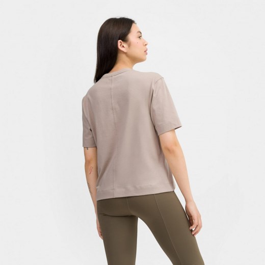 Bluzka damska Calvin Klein wiosenna z krótkimi rękawami z okrągłym dekoltem 