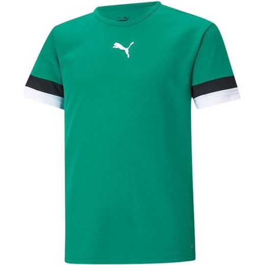 T-shirt chłopięce zielony Puma z jerseyu 