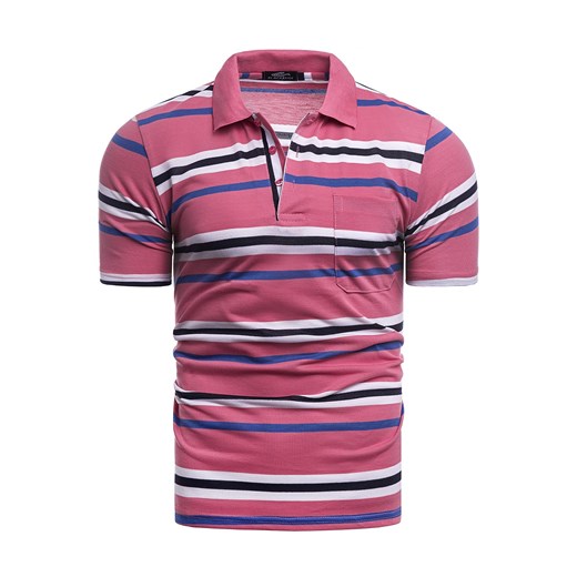 koszulka polo YP301 - różowa ze sklepu Risardi w kategorii T-shirty męskie - zdjęcie 156154435