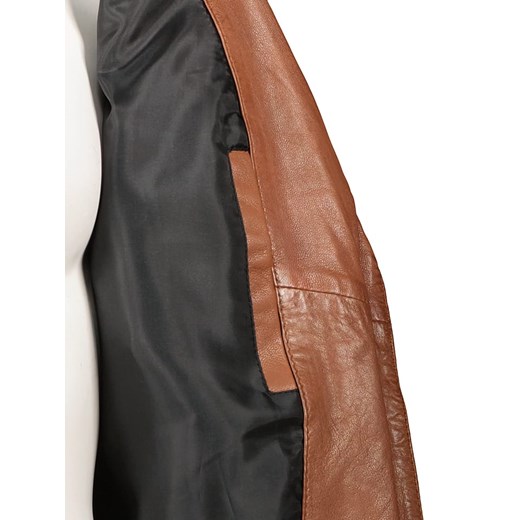 Skórzana kurtka w kolorze janobrązowym His 40 promocja Limango Polska