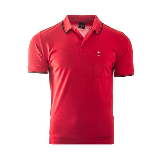 koszulka polo YP202 - czerwona ze sklepu Risardi w kategorii T-shirty męskie - zdjęcie 156175279
