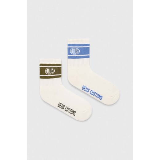 Deus Ex Machina skarpetki 2-pack kolor biały ze sklepu ANSWEAR.com w kategorii Skarpetki męskie - zdjęcie 156183716