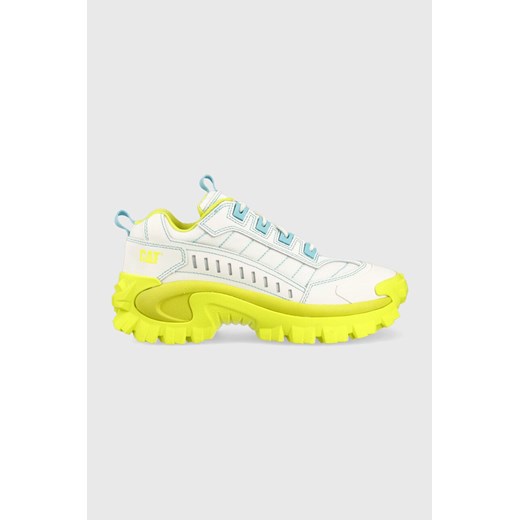 Buty sportowe damskie Caterpillar sneakersy na platformie skórzane sznurowane 
