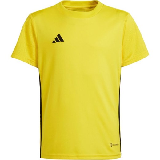 T-shirt chłopięce Adidas żółty z krótkim rękawem jerseyowy 