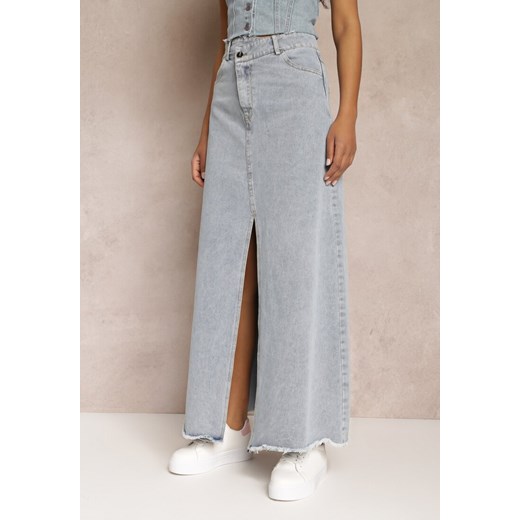 Spódnica Renee z jeansu na wiosnę midi casual 