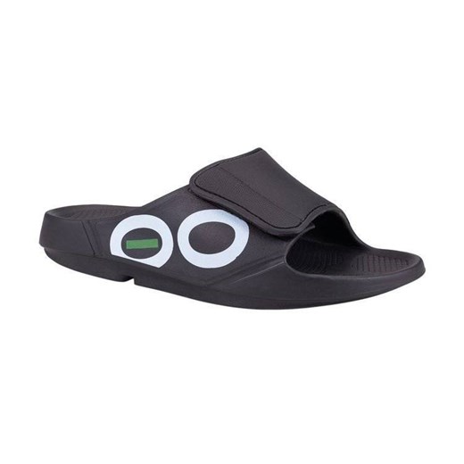 OOFOS Klapki regeneracyjne OOahh Sport Flex czarno-białe Oofos 46 promocja runcolors