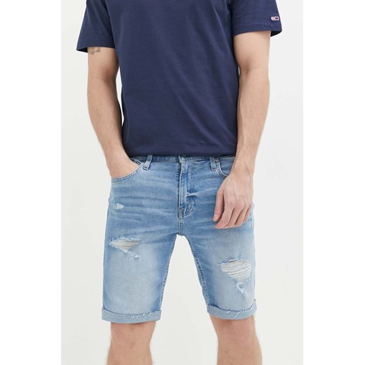 Hollister Co. szorty jeansowe męskie kolor niebieski Hollister Co. 30 ANSWEAR.com