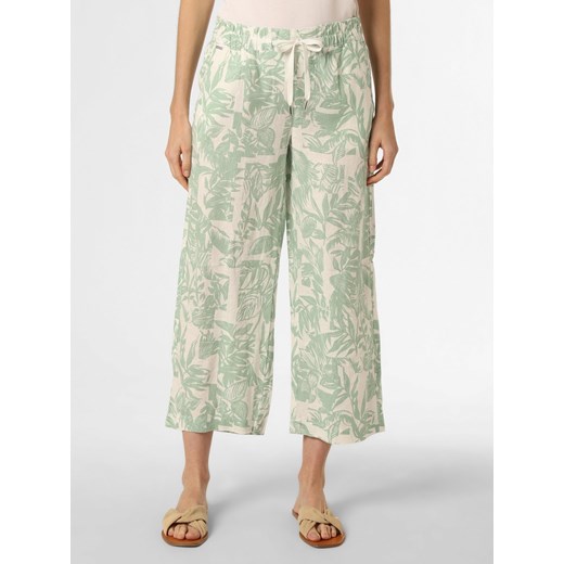 Street One Damskie spodnie lniane Kobiety len seledynowy wzorzysty ze sklepu vangraaf w kategorii Spodnie damskie - zdjęcie 156235918