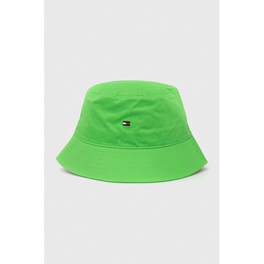 Tommy Hilfiger kapelusz bawełniany kolor zielony bawełniany Tommy Hilfiger ONE ANSWEAR.com