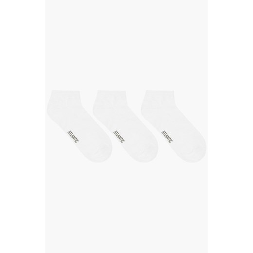 3-pack bawełniane białe skarpetki stopki damskie 3BLC-103, Kolor biały, Rozmiar 36-38, ATLANTIC ze sklepu Primodo w kategorii Skarpetki damskie - zdjęcie 156242868